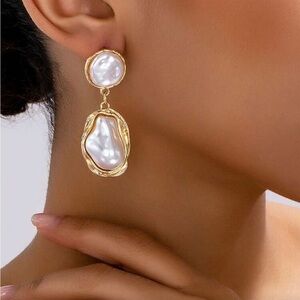 Lustra Baroque Pearl Drop Earrings